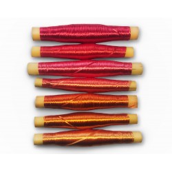 Silk embroidery floss thread bamboo Orange tiger fire pumpkin scarlet - crochet-macrame -tassels