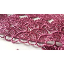 Red Purple Guipure Venice Lace Trim Edging For Sewing Craft Costumes Decor Finishes