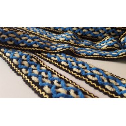 Trim Lace Ribbon Light Blue Cotton Fur Jacquard Craft Sewing Embellishement