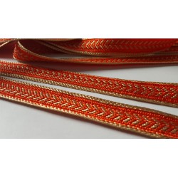 Galon Ribbon Trim Lace Jacquard Beige Orange Braided Embellishement