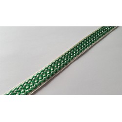 Green Off White Galon Ribbon Trim Lace Green Metallic Crafts Sewing Finishing
