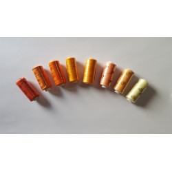 Sewing Hand Machine Thread 8 Spools Orange Shade 40/2 Polyester 400m Crafts