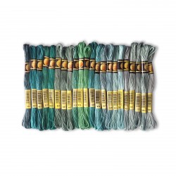 DMC Floss Thread Skein 6 Strands Hand Embroidery Aqua Shades 22 Colors CXC