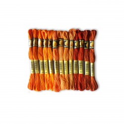 DMC Floss Thread Skein 6 Strands Hand Embroidery Orange Shades 13 Colors CXC
