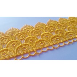 Yellow Guipure Venice Lace Trim Edging For Sewing Craft Costumes Decor Finishes