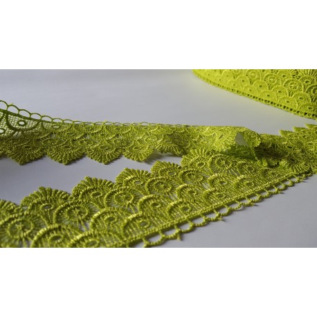 Green Olive Guipure Venice Lace Trim Edging For Sewing Craft Costumes Decor Finishes