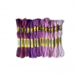 DMC Floss Thread Skein 6 Strands Hand Embroidery Violet Shades Lot 22 Colors CXC