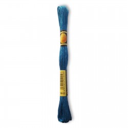 Hand embroidery skein floss electric blue color 3843